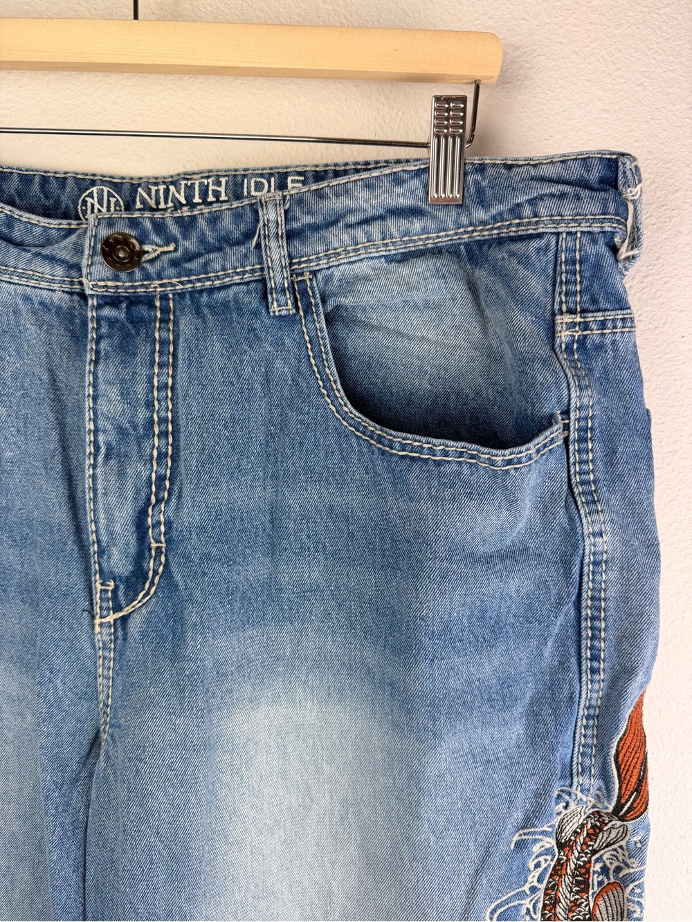 Ninth Hall Idle Embroidered Jeans Womens 16 - Picture 4 of 11